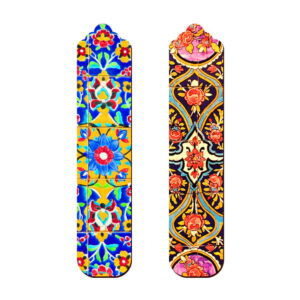 Artistic Persian Inspired Wooden Bookmark Tile – Set of 2