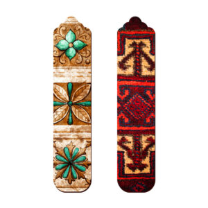 Artistic Persian Inspired Wooden Bookmark Traditional – Set of 2