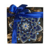 Decorative Pottery Wall Plate Hand-Painted Dot Art Sea