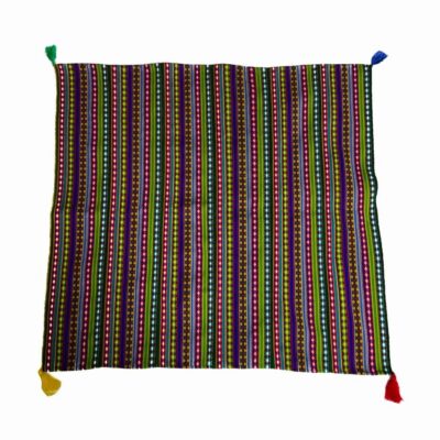 Authentic Persian Jajim Flat-Woven Striped Rug Dario