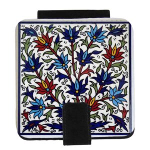 Pocket Mirror with Persian Inspired Mina Motif