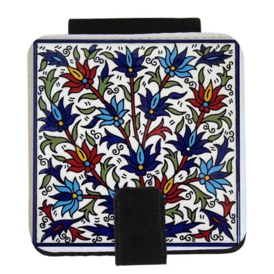 Pocket Mirror with Persian Inspired Mina Motif