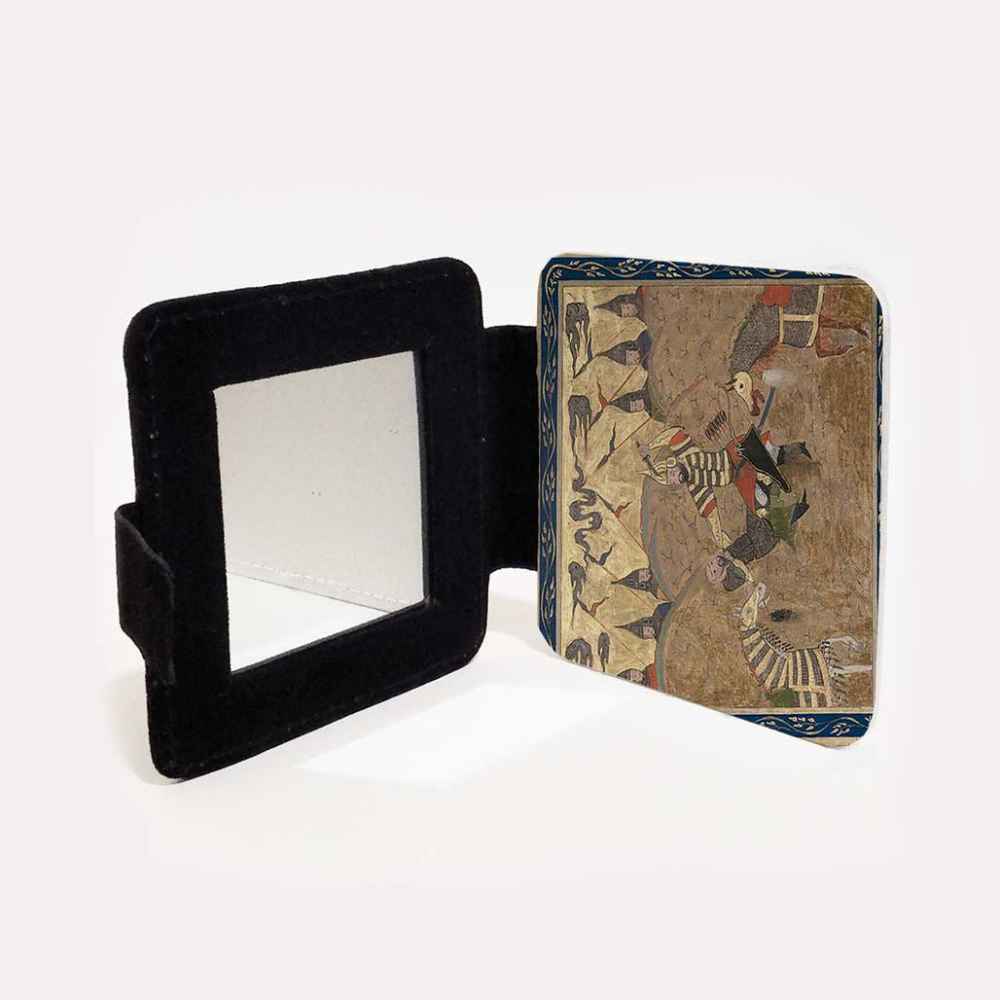 Pocket Mirror with Persian Inspired Nabard Pattern