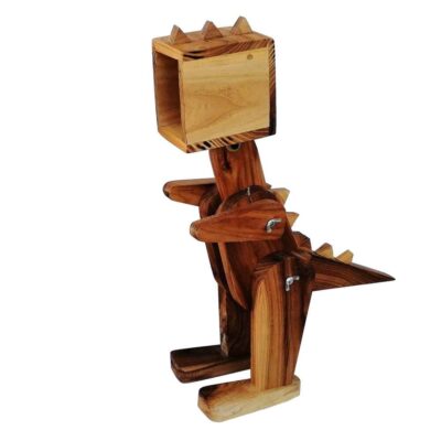 Figurative Dinosaur Sculptural Wooden Novelty Desk Lamp