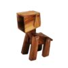 Figurative Dog Sculptural Wooden Novelty Desk Lamp