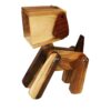 Figurative Dog Sculptural Wooden Novelty Desk Lamp