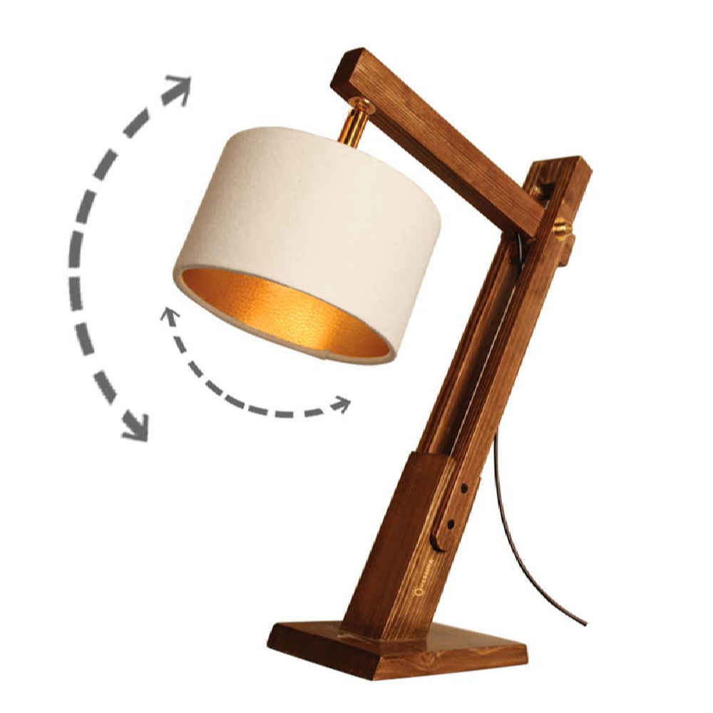 Minimalist Architectural Wooden Adjustable Desk Lamp