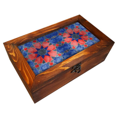 Wooden Flatware Chest for Spoons, Forks & Knives, Rustic Iranian Style, Elegant Design