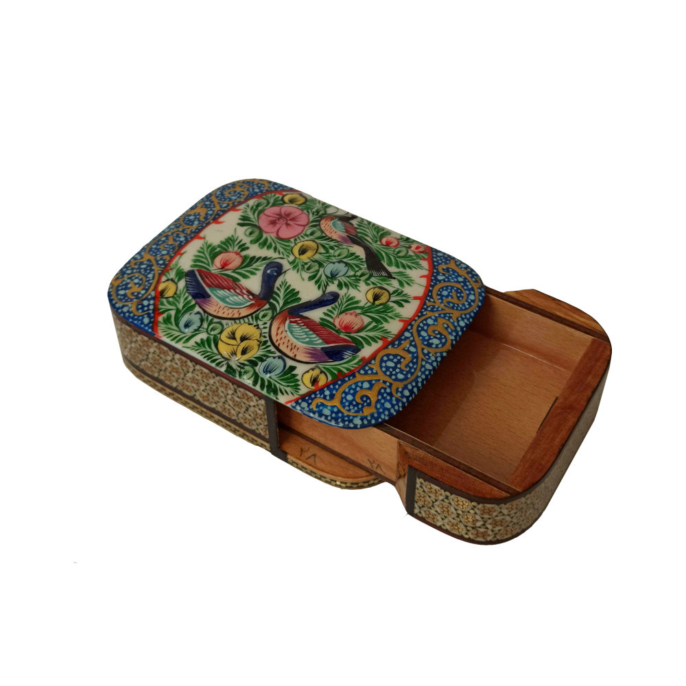 Persian Wooden Playing Card Box – Khatam Enameled Chakavak