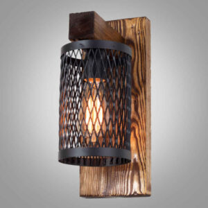 Modern Wooden Wall Sconce – G15 Minimalist Brown Finish
