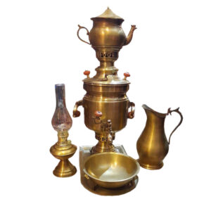 Persian Brass Samovar Decorative Charcoal Tea Maker 3-Liter