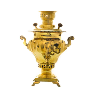 Persian Brass Samovar Decorative Charcoal Tea Maker 3-Liter