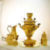 Persian Brass Samovar Decorative Charcoal Tea Maker 3-Liter