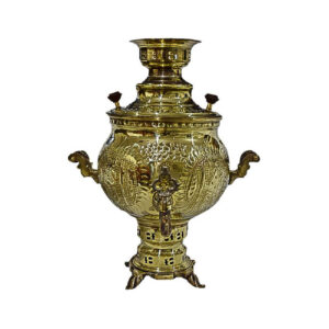 Persian Brass Samovar Decorative Charcoal Tea Maker 6-Liter