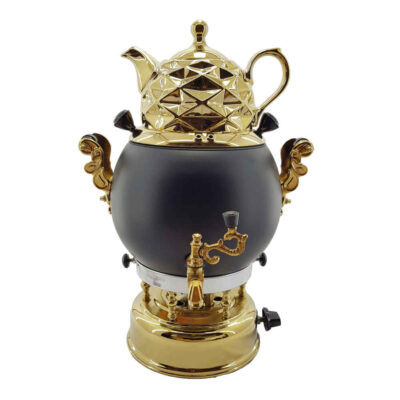 Gas Samovar Tea Maker with Teapot Modern Geometric Design 6-Liter