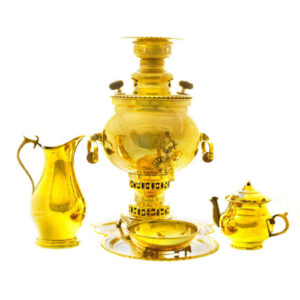 Persian Brass Samovar Decorative Charcoal Tea Maker 6-Liter
