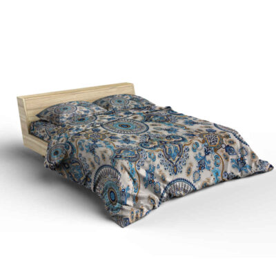 Cotton & Polyester Double Duvet Cover – Super Soft, Terme Model