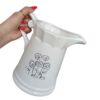 Decorative Ceramic Pitcher Vase, Featuring the Flowers Model for a Charming Farmhouse Aesthetic