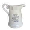 Decorative Ceramic Pitcher Vase, Featuring the Flowers Model for a Charming Farmhouse Aesthetic