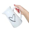 Decorative Ceramic Pitcher Vase, Featuring the Heart Model for a Warm and Inviting Farmhouse Look