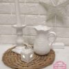 Decorative Ceramic Pitcher Vase, Featuring the Rose Model for a Classic Farmhouse Aesthetic