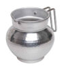 Decorative Steel Pitcher Vase with a Hammered Finish, Featuring the Hammered Model for Rustic Farmhouse Charm