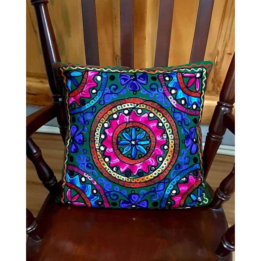 Embroidered Cushion Cover – Mona Suzani Design