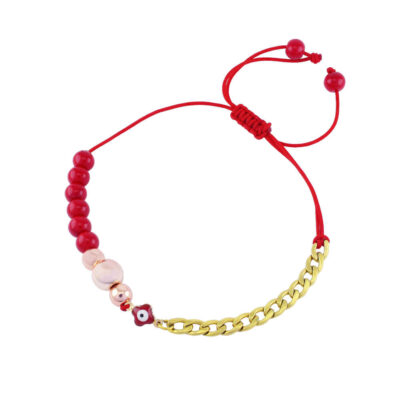 Women’s Red Evil Eye Beaded Bracelet – Traditional Protective Jewelry
