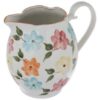 Decorative Ceramic Pitcher Vase, Featuring the Spring Model with a Fresh Flower Design for Farmhouse Style
