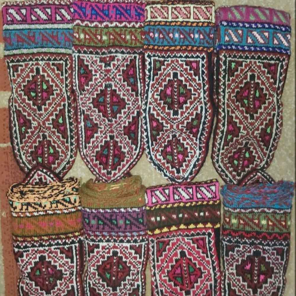 Persian Handwoven Cotton Socks for Women Knitted Alborz