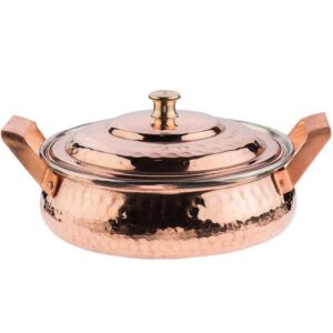 Persian Copper Sauté Pan – Handcrafted with Lid (Arash Model)