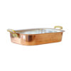 Handcrafted Persian Copper Frying Pan - Arash Rectangular Design