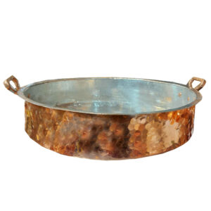 Persian Copper Sauté Pan – Handcrafted Arezoo Round Model