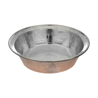 Handcrafted Persian Copper Frying Pan - Atousa Round Design