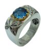 Men's Silver Ring - Blue Topaz Farhad Artisan Design