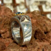 Men's Silver Ring - Blue Topaz Farhad Artisan Design