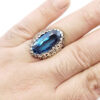 Men's Silver Ring - Blue Topaz Shams Traditional Model