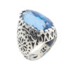 Men's Silver Ring - Blue Topaz Shams Traditional Model