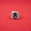 Women's Silver Engagement Ring - Mahsa Blue Topaz Design
