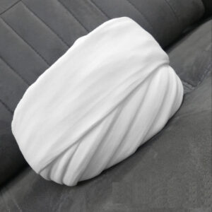 Amamah Iranian Cleric Turban – White & Black Val Fabric