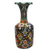 Decorative Vase Hand-Painted with Persian Minakari Enamel, Featuring the Fazel Model with a Beautiful Floral Design