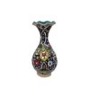 Decorative Vase Hand-Painted with Persian Minakari Enamel, Featuring a Timeless Floral Design in a Bottle Silhouette