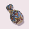 Decorative Vase Hand-Painted with Persian Minakari Enamel, Featuring the Tanaz Model with a Traditional Floral Motif