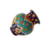 Decorative Vase Hand-Painted with Persian Minakari Enamel, Featuring the Vahab Model with a Flared Silhouette and Floral Art