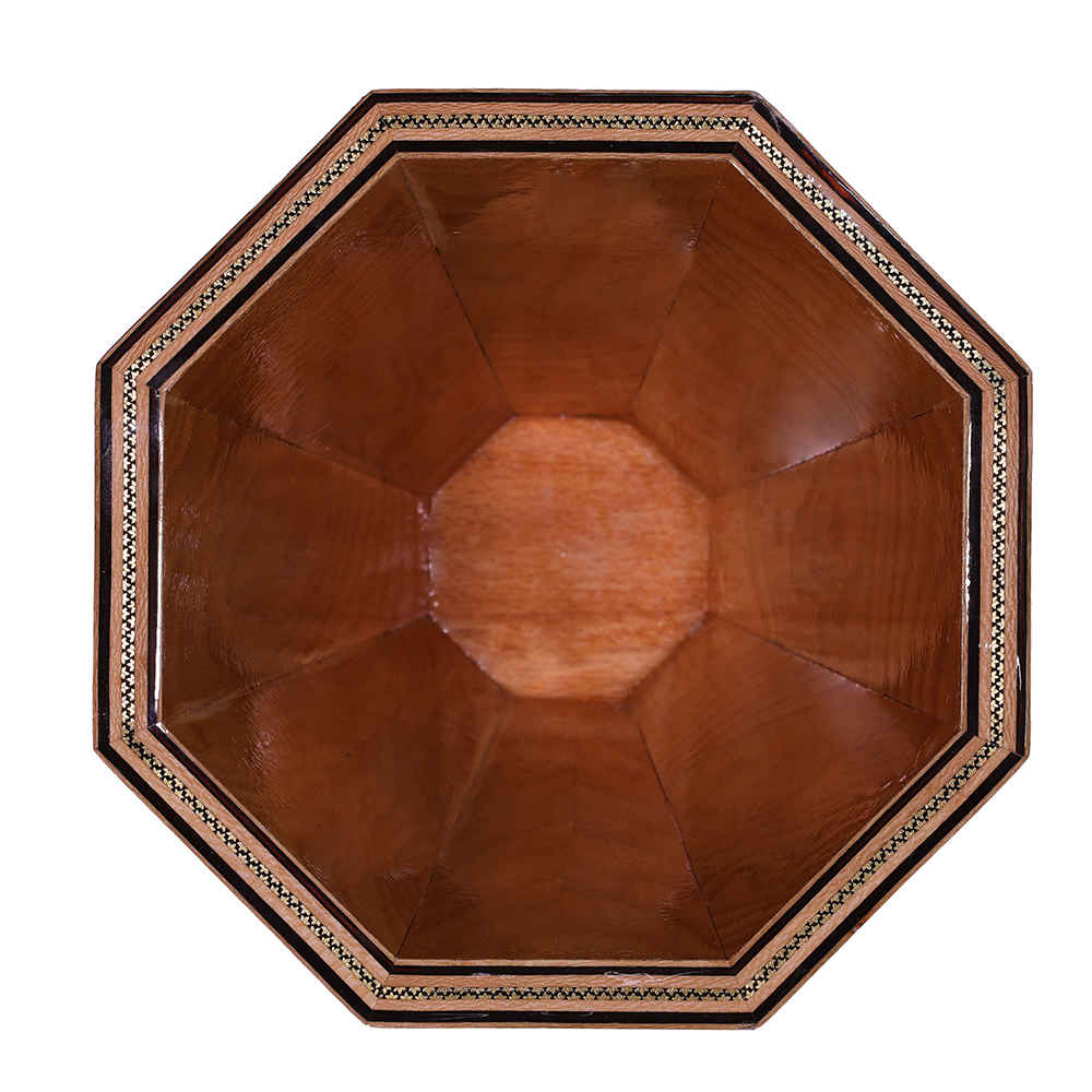 Persian Wooden Waste Basket – Khatamkari Geometric Design