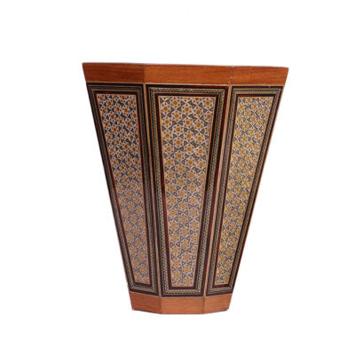 Persian Wooden Waste Basket – Khatamkari Geometric Design