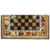 Handcrafted Persian Chogan Floral Wooden Marquetry Chess Board