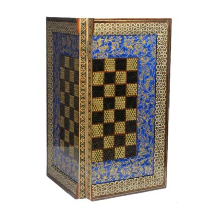 Handcrafted Persian Shiraz Floral Wooden Marquetry Chess Board