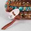 Beaded Bracelet for Women – Leather & Turquoise Design