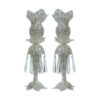 Persian Filigree Candlestick Copper Coated with Silver Negar (2x)
